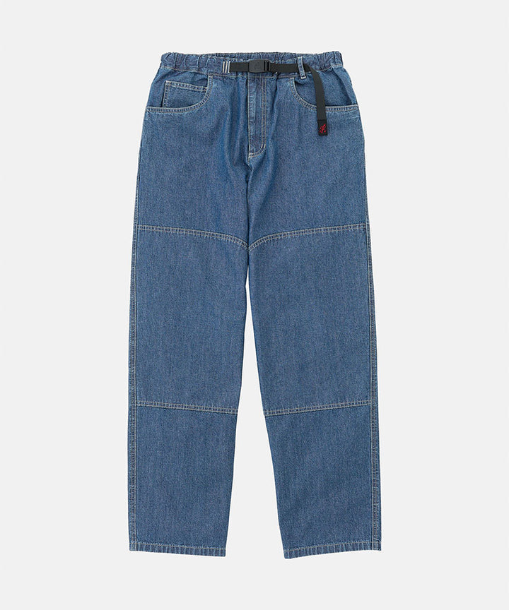 Diese Gramicci Hose besteht aus diesem Premium-Material und ist zusätzlich an den Knien doppelt verstärkt. Japanischer Chambray