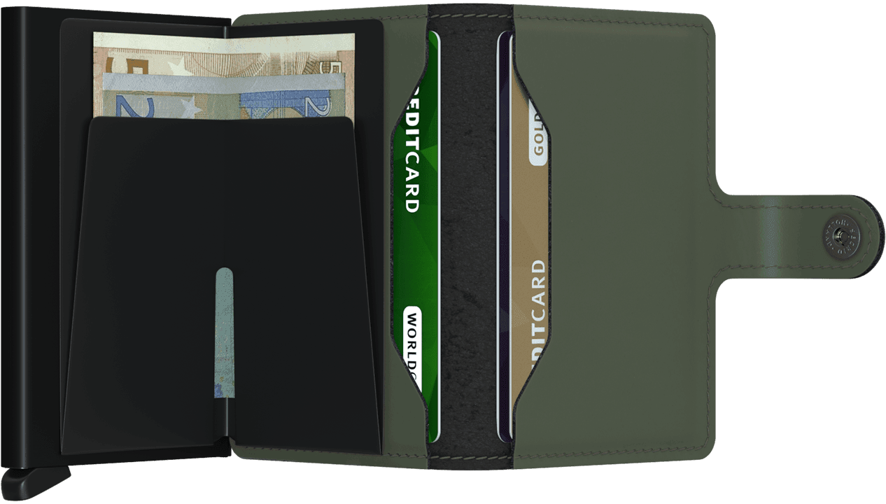SECRID MINIWALLET MATTE GREEN-BLACK - WATERKANT Store -Hamburg Ottensen Altona