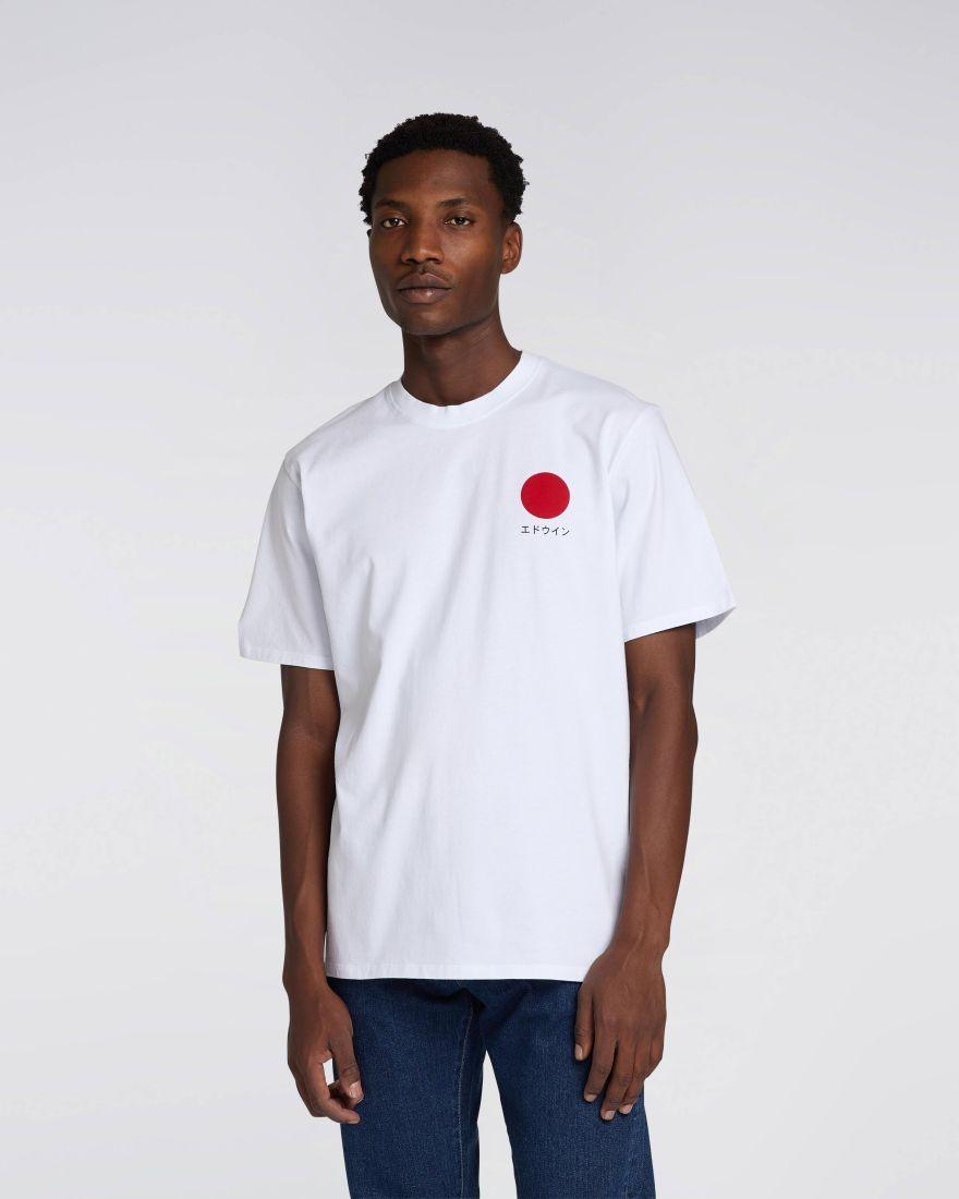 EDWIN JAPANESE SUN TS-WHITE GARMENT WASHED - WATERKANT Store -Hamburg Ottensen Altona