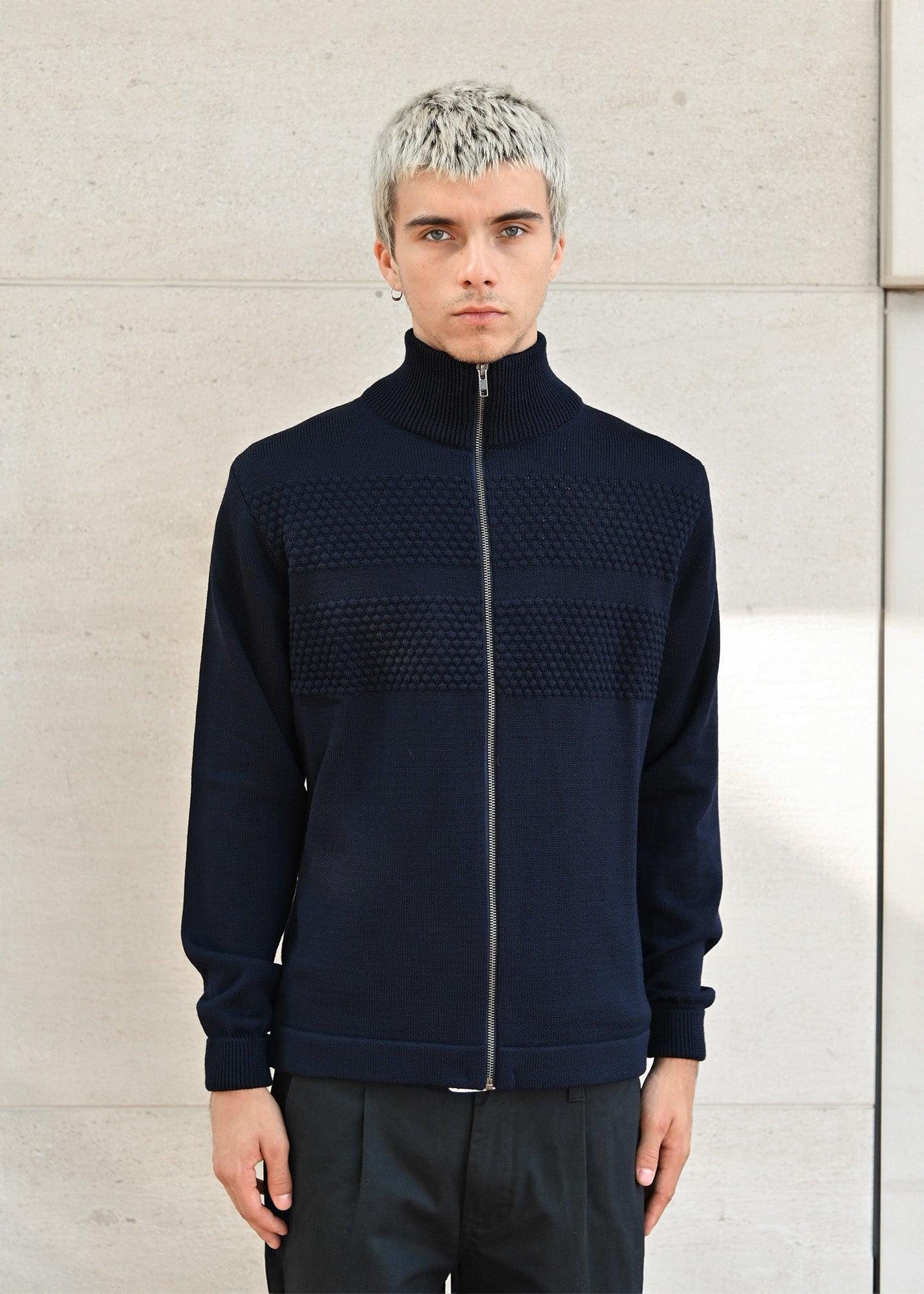 KLITMØLLER COLLECTIVE MARINUS KNIT CARDIGAN-NAVY - WATERKANT Store -Hamburg Ottensen Altona