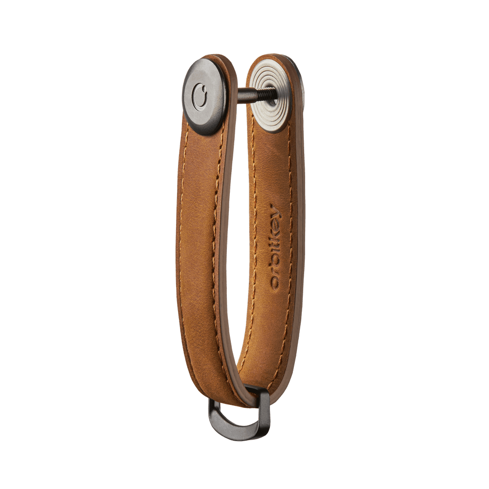ORBITKEY CRAZY HORSE LEATHER KEY ORGANISER-CHESTNUT BROWN BROWN - WATERKANT Store -Hamburg Ottensen Altona
