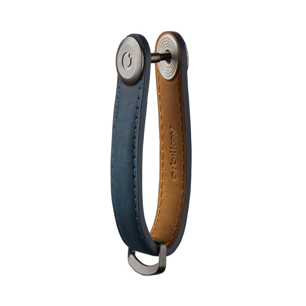 ORBITKEY CRAZY HORSE LEATHER KEY ORGANISER-MARINE BLUE BLUE - WATERKANT Store -Hamburg Ottensen Altona
