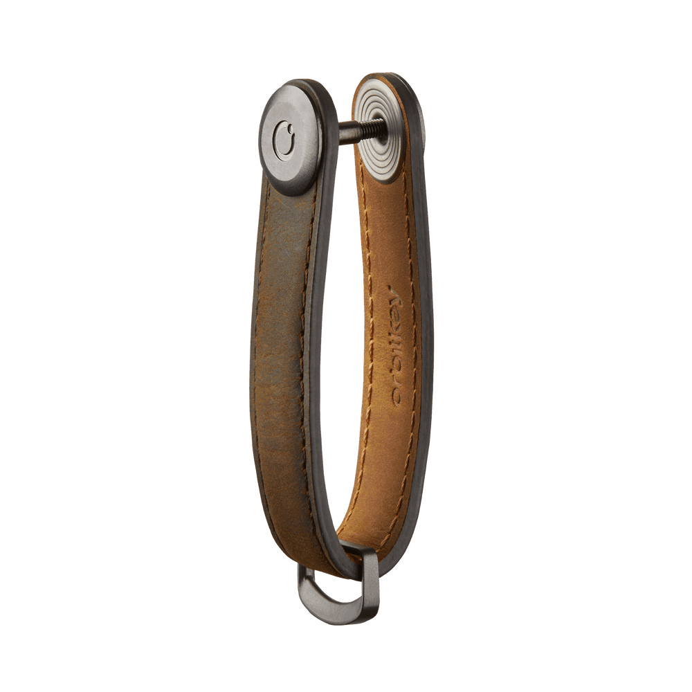 ORBITKEY CRAZY HORSE LEATHER KEY ORGANISER-OAK BROWN BROWN - WATERKANT Store -Hamburg Ottensen Altona